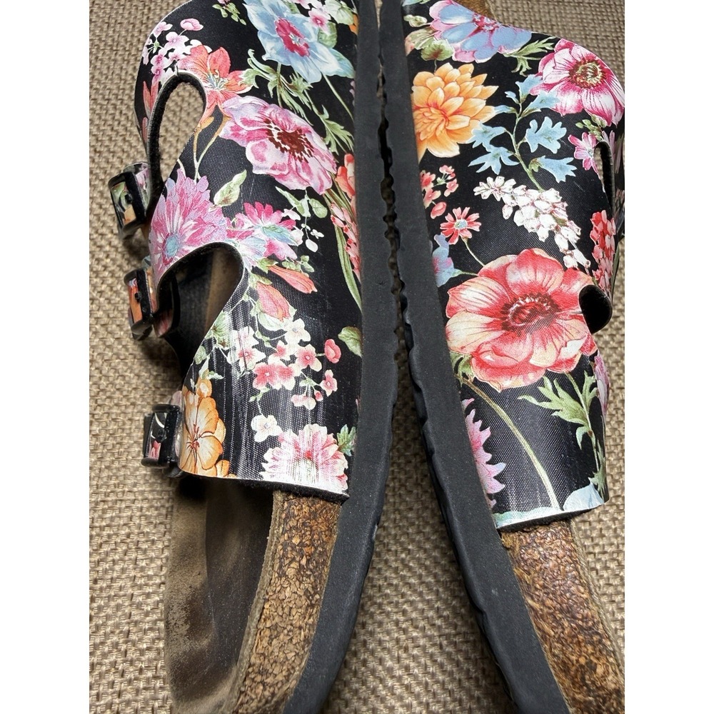 Birkenstock Papillio Florida Sandals Womens 9 Floral Multicolor 3 Strap - Picture 12 of 16